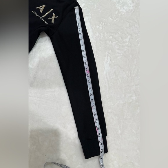 Authentic Unisex Armani Exchange Black and Gold Zip Up Sweater with Logo - Picture 10 of 16